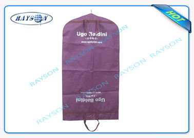 Non Woven Fabric Bags Durable Customized Printed Non Woven Suit Cover with Zipper for Home Use and Retail Sale