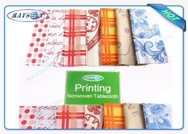 Pringting And Without Printing 45 Gr / 50Gr / 70Gr Non Woven Fabric Tablecloths Cutting Packing