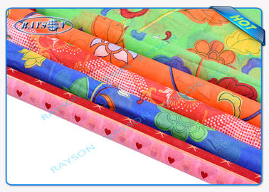 Multi - Color Printing Embossed Spunbond Non Woven Fabric Anti - Bacterial For Mattress Fabric