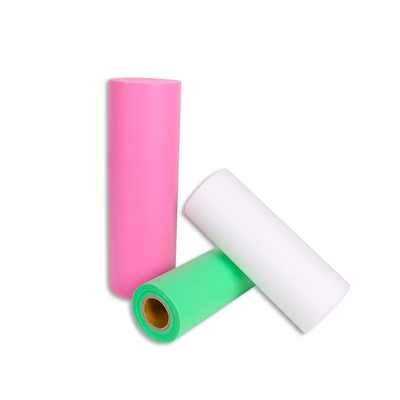 Soft SS Non Woven Bed Sheet Roll In 30gram Non Woven White Pink For Beauty Salon