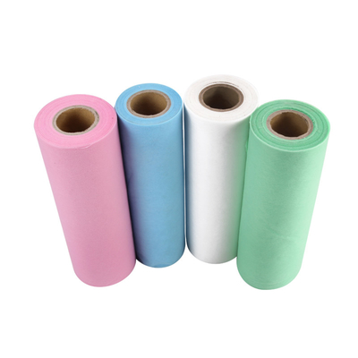 Soft SS Non Woven Bed Sheet Roll In 30gram Non Woven White Pink For Beauty Salon