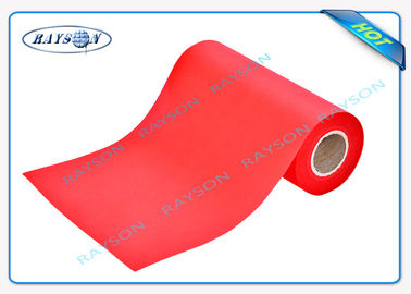 Red Polypropylene Non Woven Fabric Anti Bacterial Customer Label
