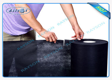 Black Perforated Pp Non Woven Fabric , Spun Bonded Non Woven Fabric For Mattress Quilting Back