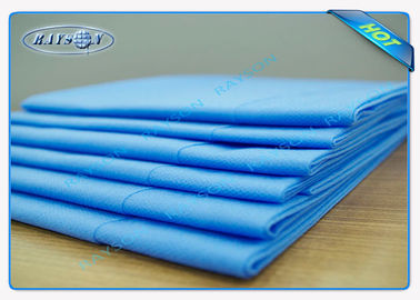 Colorful PP Spunbond Non woven Disposable Bed Sheet 40 GSM Environmental friendly