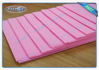 Colorful PP Spunbond Non woven Disposable Bed Sheet 40 GSM Environmental friendly