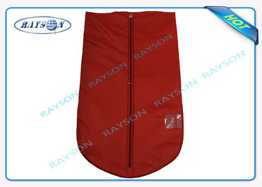 Grey Suit And Dress Covers , Non Woven Fabric Bags With PVC Film