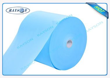 70 Gram White / Blue Color 47cm Width PP Non Woven Fabric For Box Spring Cover