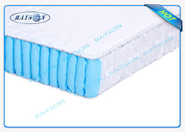 70 Gram White / Blue Color 47cm Width PP Non Woven Fabric For Box Spring Cover