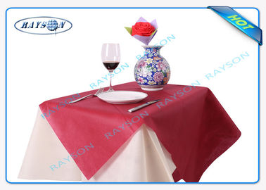 Full Color Range Disposable Non Woven Tablecloth in Green Yellow Orange