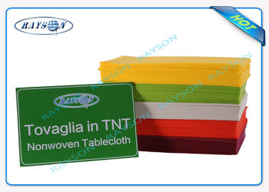 Nonwoven Cleaning Environmental Non Woven Tablecloth For Hotel , 45g 50g 60g Customized