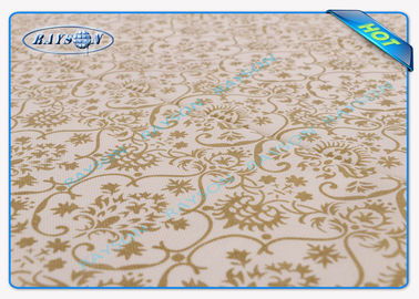Eco - Friendly PVC Coated Non Woven Table Cover For Wedding Party