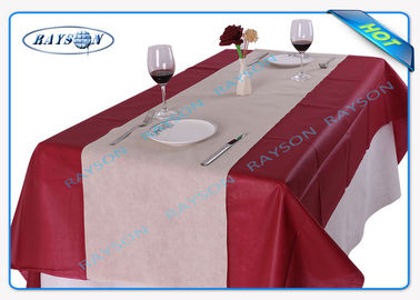 AZO Free Red Non Woven TNT Fabric , Disposable Tablecloths 1m x 1m, 0.5m x 1.2m