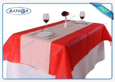 Shinning Red Color Non Woven Materials Tablecloth In Size 100cm x 100cm