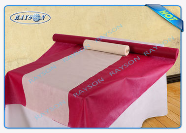 Waterproof / Anti Water Non Woven Tablecloth For Resturant Celeste / Marron / Fuxia