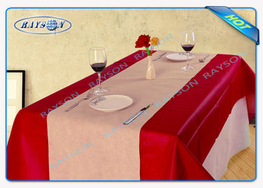 Waterproof / Anti Water Non Woven Tablecloth For Resturant Celeste / Marron / Fuxia