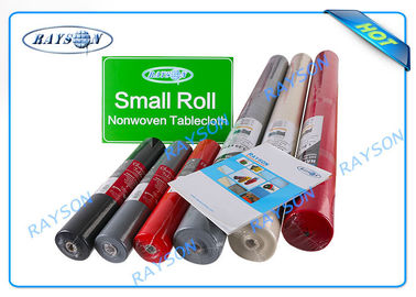 Biodegradable Disposable PP Non Woven Textiles / Printed Polyester Tablecloths In Roll