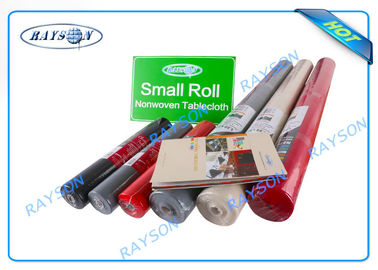 Shrink Film Packing Non Woven Tablecloth In Small Roll For Restaurant / Party