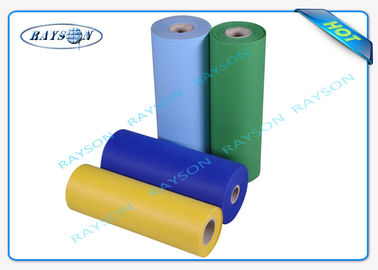 Single S PP Spunbond Non Woven Polypropylene Fabric For Sofa , Green / Blue