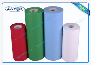 Single S PP Spunbond Non Woven Polypropylene Fabric For Sofa , Green / Blue