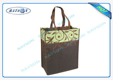 Durable And Recycle Pp Non Woven Fabric Bags With Logo Priniting , Tote Bag With Long Handle