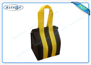 Custom Eco Promotional Long Handle PP Non Woven Fabric Bags With Zipper