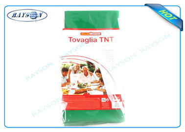 Green Cutting Piece 45 Gr / 50gr Non Woven Tablecloth Products For Hotel / Wedding Party