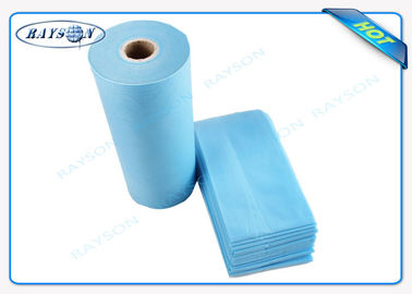 100% Flesh PP Nonwoven Bed Sheet , Medical Bed Sheets Blue Color Packing In Roll