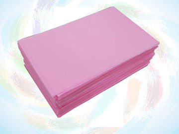 Blue / Pink Hospital PP Spunbond Nonwoven Disposable Bed Sheet In Surgical