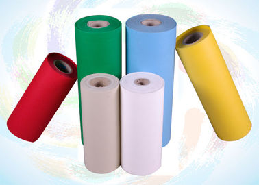 Colorful PP Spunbond Non woven Disposable Bed Sheet 40 GSM Environmental friendly