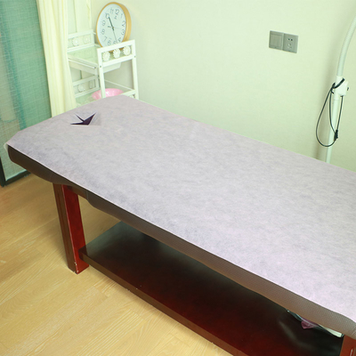 Pp Spunbond Non Woven Bed Sheet Massage Table Cover 80 X 180cm With Facial Hole