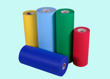 Green / Orange Customized 	Polypropylene Non Woven Fabric for Bag , Upholstery , Packing Materials