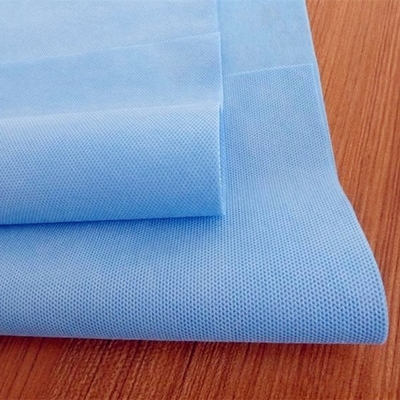 Anti Static Medical Blue SMS Non Woven Fabric 80gram For Protective Cloth