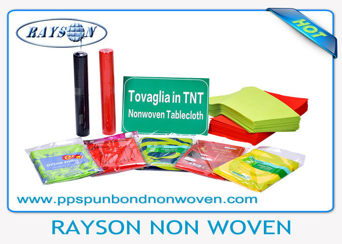 Disposable PP Spunbond Non Woven Tablecloth 45gsm For Restaurant