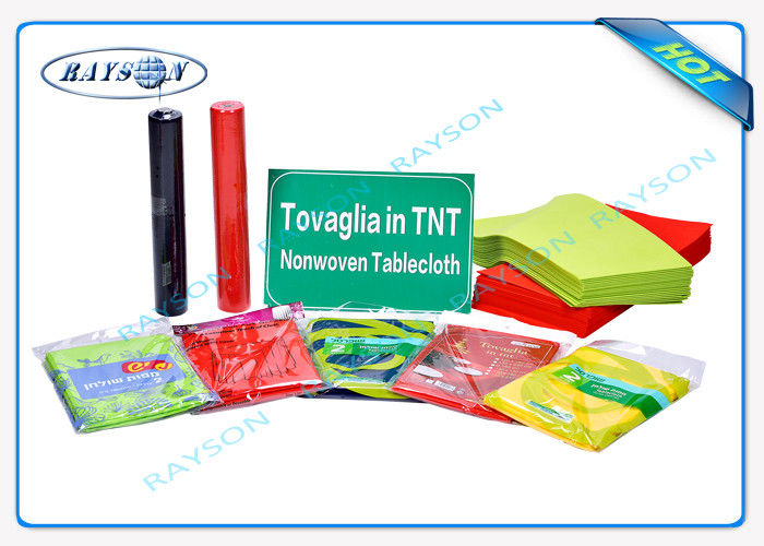 Eco - friendly Red Green Non Woven Cloth One Time Use for Dining Tables