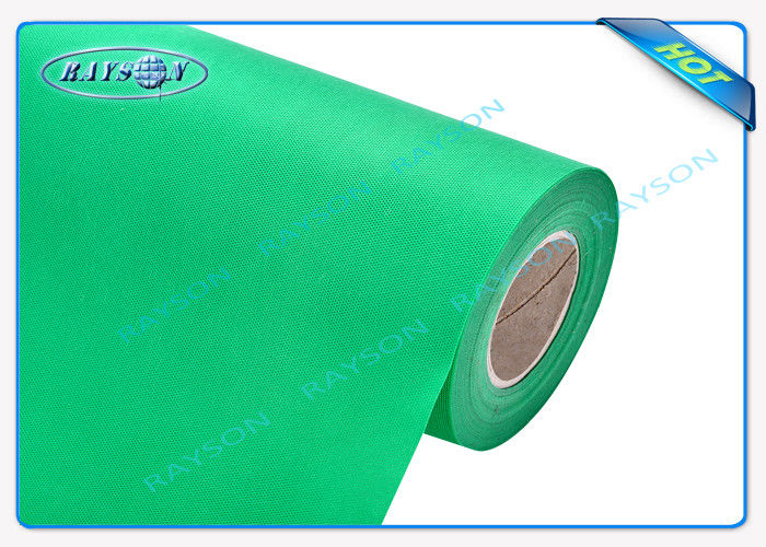 Green Polypropylene Non Woven Fabric For Upholstery / Sofa / Cushion 10 - 150gsm