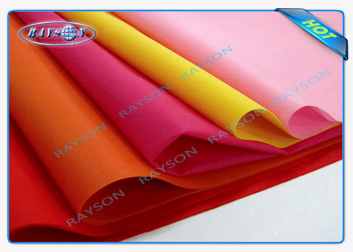 Blue / Pink / Yellow PP Non Woven Tablecloth , Spunbond Nonwoven Fabric Flower Packing