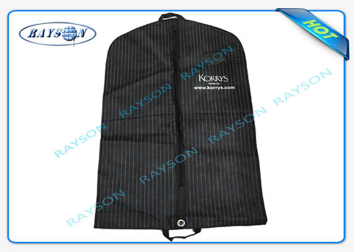 Eco Friendly Fold Down Non Woven Fabric Bags Zipper Garment Bags Recyclable
