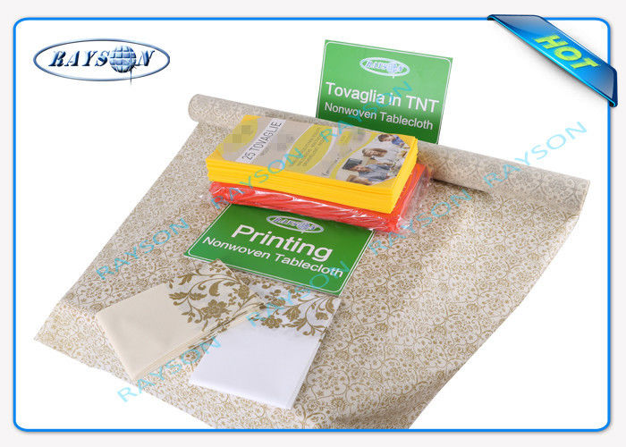 Nonwoven Cleaning Environmental Non Woven Tablecloth For Hotel , 45g 50g 60g Customized