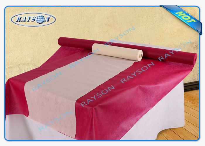 Pre Cut Pp Non Woven Tablecloth 50gram Rolled Packed By Heat Shrink Film