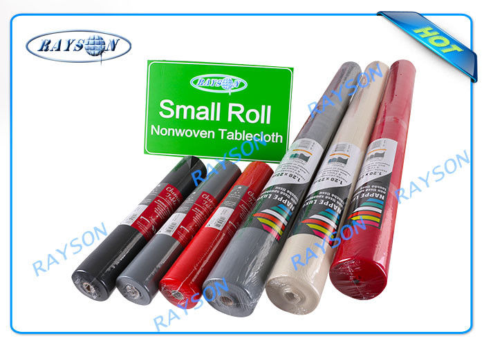 Biodegradable Disposable PP Non Woven Textiles / Printed Polyester Tablecloths In Roll