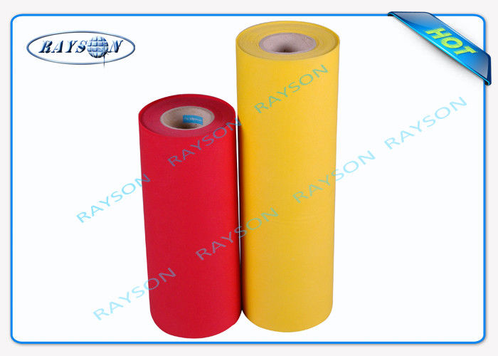 Red Yellow PP Spunbond Non Woven Polypropylene Fabric With 6 Production Lines
