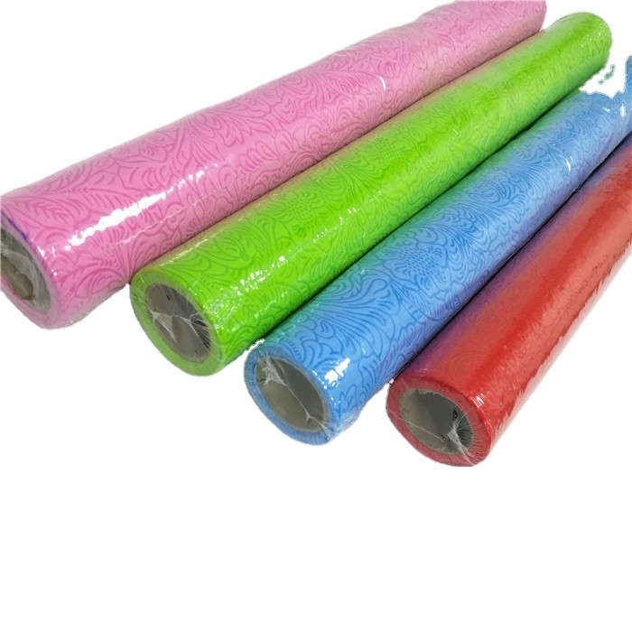 Restaurant Pre Cut Polypropylene Non Woven Tablecloth Roll Multi Colored