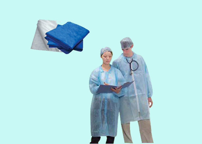 Blue or White Spunbond Non Woven Medical Fabric Eco friendly and Waterproof